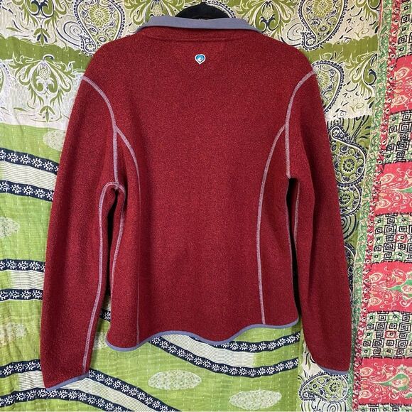 Kuhl Maroon Alfpcaca Fleece Jacket Size Medium - Picture 9 of 15
